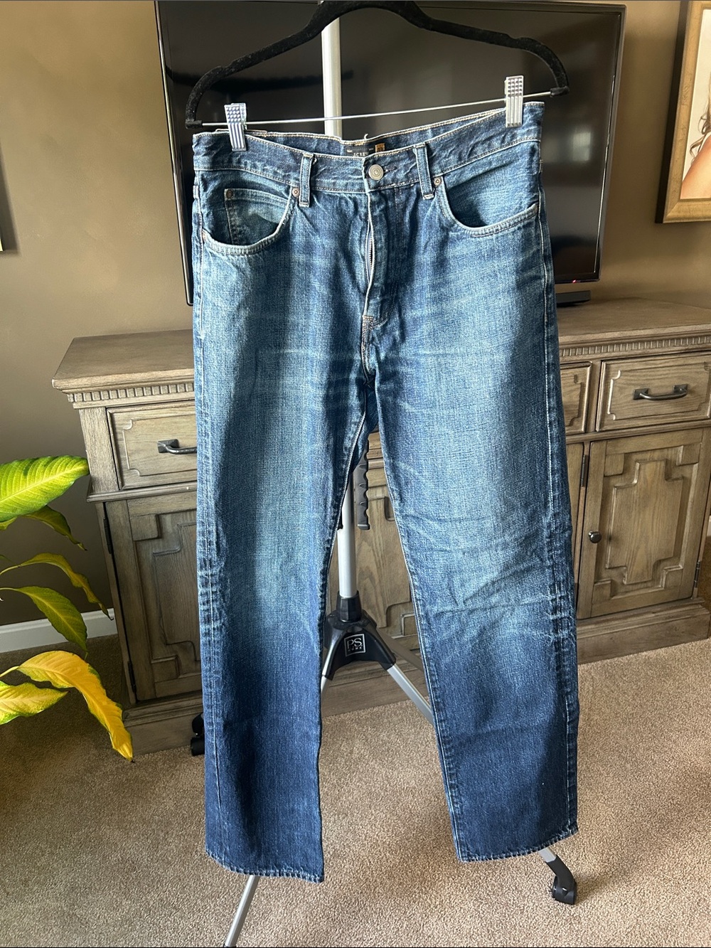 J. Crew Washed Blue Straight Jeans